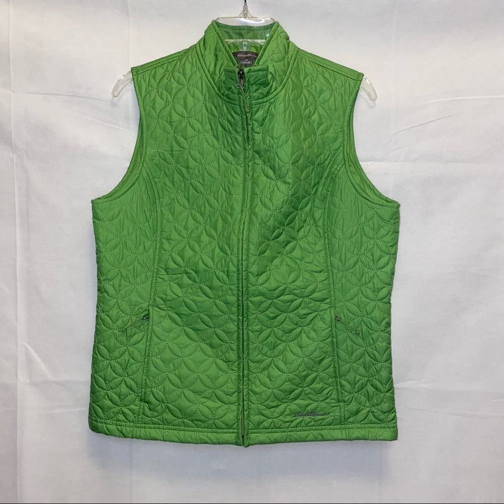 Eddie Bauer Lightweight Quilted Vest - Lime Green - Women's Medium